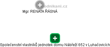 Společenství vlastníků jednotek domu Nábřeží 652 v Luhačovicích - obrázek vizuálního zobrazení vztahů obchodního rejstříku