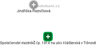 Společenství vlastníků čp. 1914 na ulici Klášterská v Tišnově - obrázek vizuálního zobrazení vztahů obchodního rejstříku