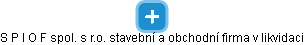 S P I O F spol. s r.o. stavební a obchodní firma v likvidaci - obrázek vizuálního zobrazení vztahů obchodního rejstříku