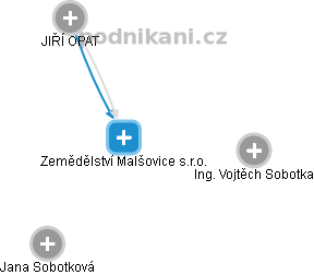 Zemědělství Malšovice s.r.o. - obrázek vizuálního zobrazení vztahů obchodního rejstříku