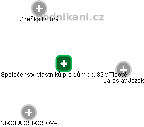 Společenství vlastníků pro dům čp. 89 v Tisové - obrázek vizuálního zobrazení vztahů obchodního rejstříku