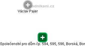 Společenství pro dům čp. 594, 595, 596, Borská, Bor - obrázek vizuálního zobrazení vztahů obchodního rejstříku