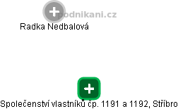 Společenství vlastníků čp. 1191 a 1192, Stříbro - obrázek vizuálního zobrazení vztahů obchodního rejstříku