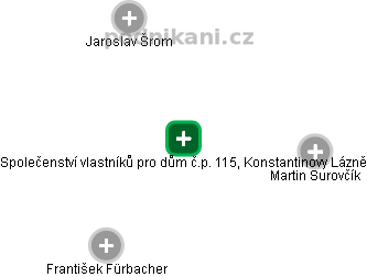 Společenství vlastníků pro dům č.p. 115, Konstantinovy Lázně - obrázek vizuálního zobrazení vztahů obchodního rejstříku